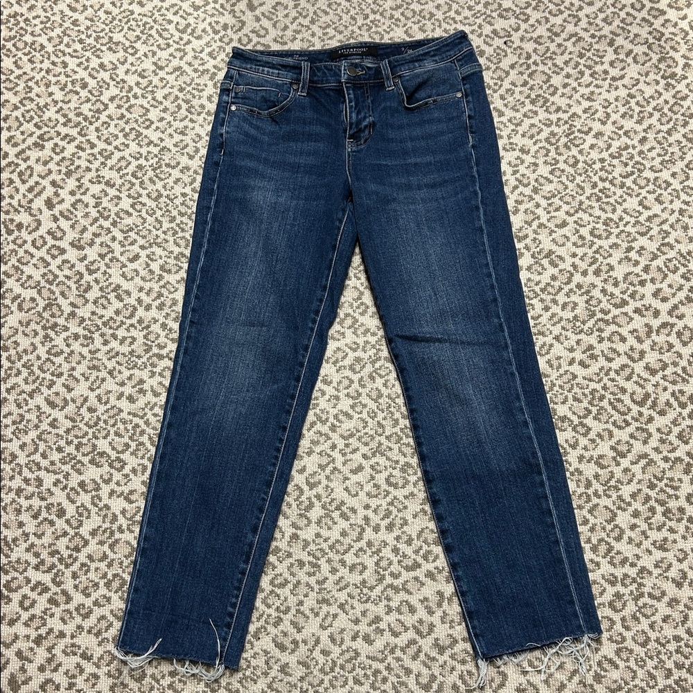 Liverpool The Girlfriend cropped distressed hem Size 2/26
